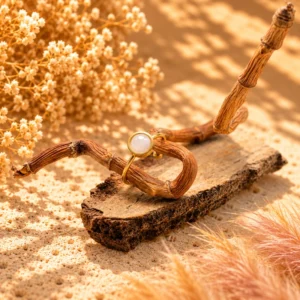 Bague Floréa Dorée - Quartz Rose