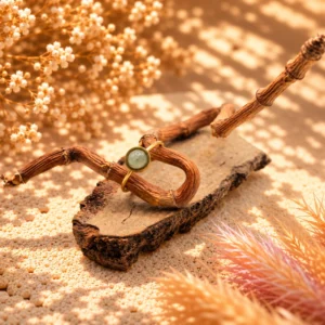 Bague Terra Dorée - Aventurine Verte