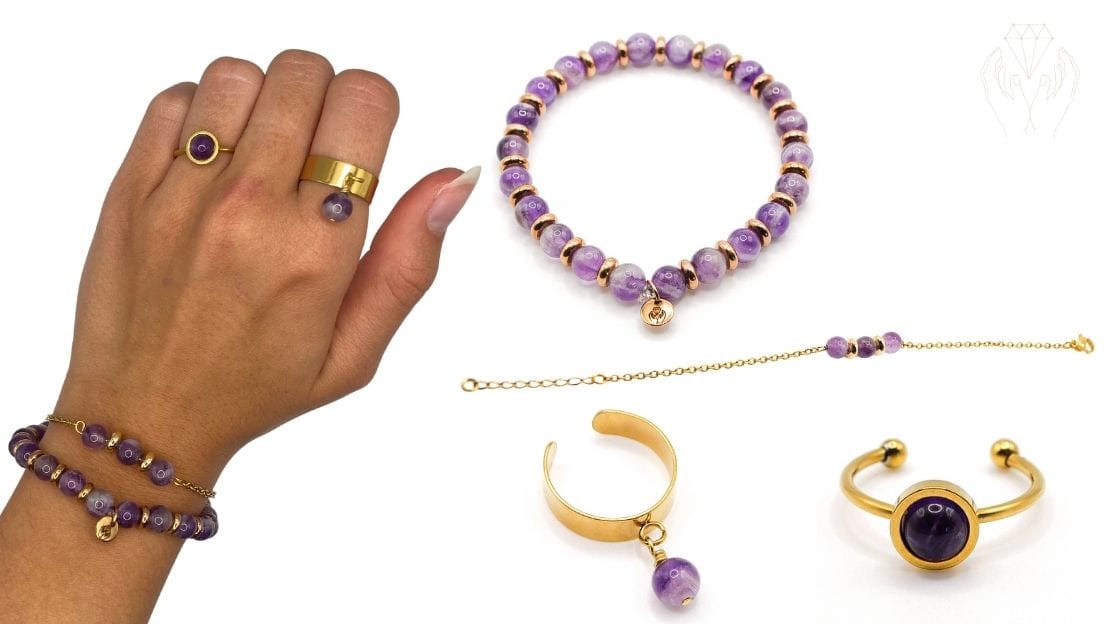Améthyste : définitions, bienfaits, chakra, signification, vertus et propriétés 23 Bijoux en Améthyste Portés