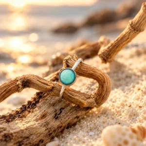 Bague Maya Argentée - Amazonite