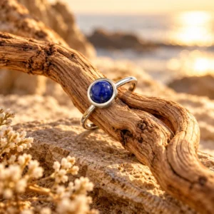 Bague Saphira Argentée - Lapis Lazuli