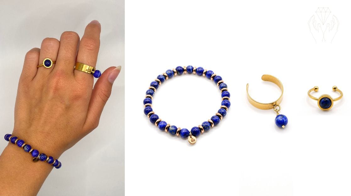 Découvrez la Lapis-lazuli, une pierre naturelle pour lutter contre le stress grâce à la Lithothérapie 17 Parure de Bijoux en Lapis Lazuli