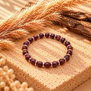 Bracelet Sophia Rose Gold en Grenat