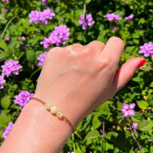 Bracelet chaine citrine 6mm