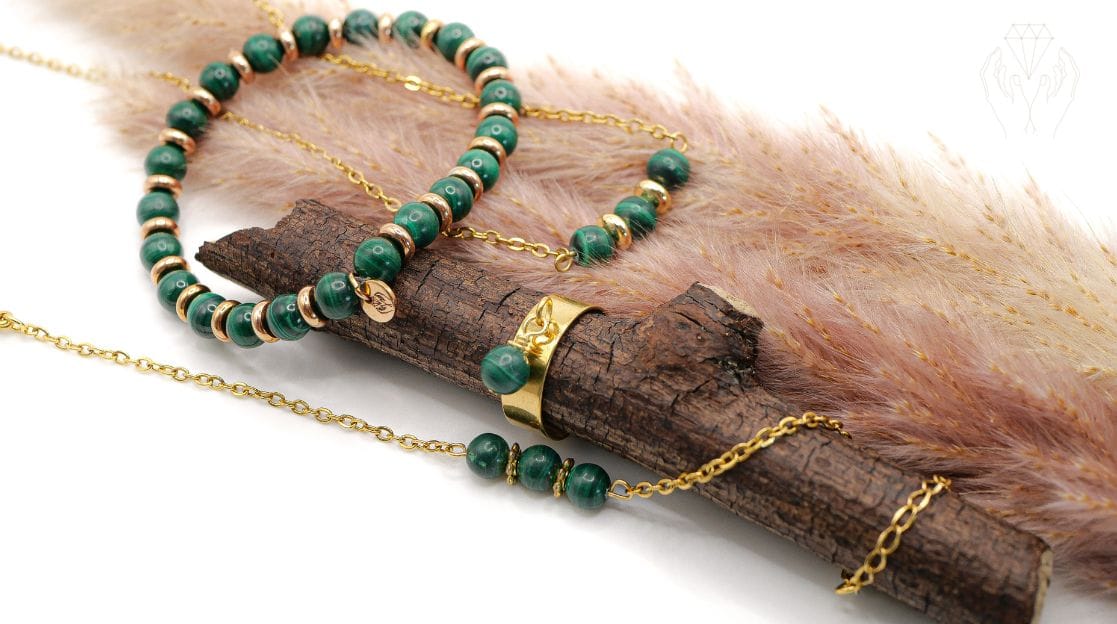 Malachite pierre naturelle : les bienfaits de la lithothérapie 3 Parure Malachite