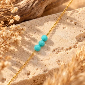 Bracelet Chaine Dorée Isabeau en Amazonite