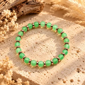 Bracelet Elah Rose Gold en Aventurine Verte