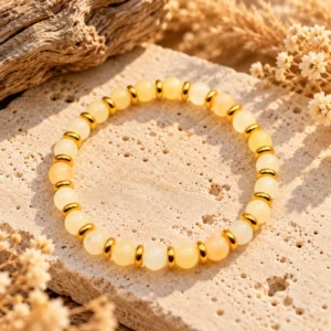 Bracelet Selena Dorée en Citrine