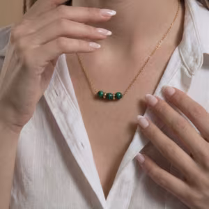 Malachit-Halskette-Frau