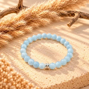 Bracelet Clara Argentée en Aigue Marine