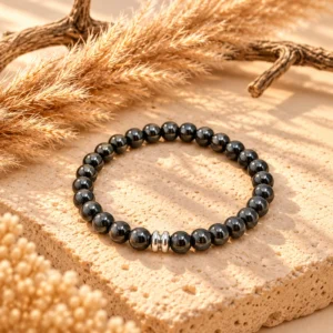 Bracelet Fiona Argentée en Hématite