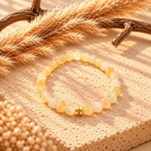 Bracelet Luna Dorée en Citrine