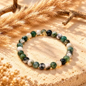Bracelet Agate Mousse en pierres naturelles